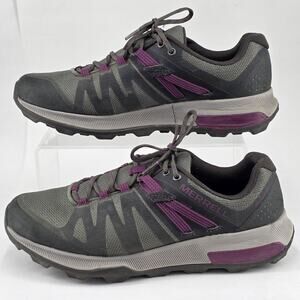 9.5 Merrell Zion FST Waterproof Women Outdoors Hiking Trail Shoes Green/Purple